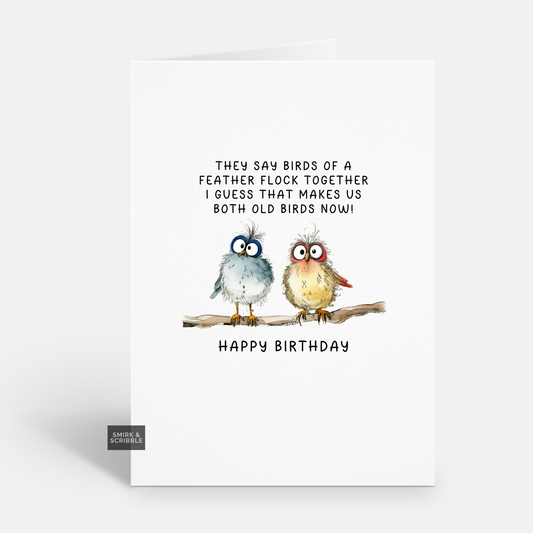 Old Birds Birthday Card