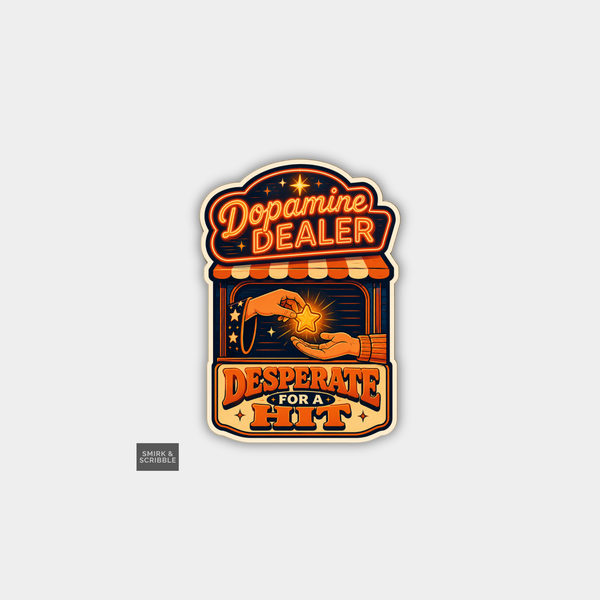 Funny Joke Vinyl Sticker - Dopamine Dealer