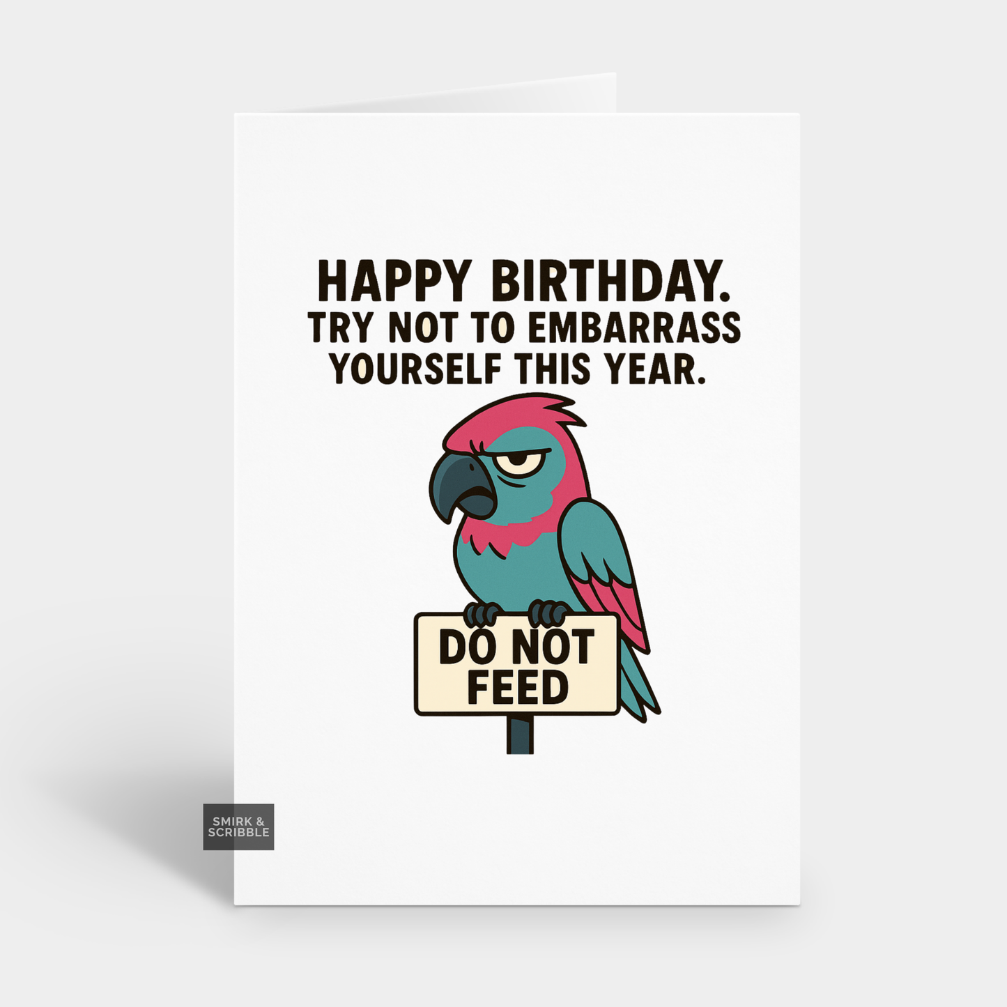 Rude Parrot Birthday Card