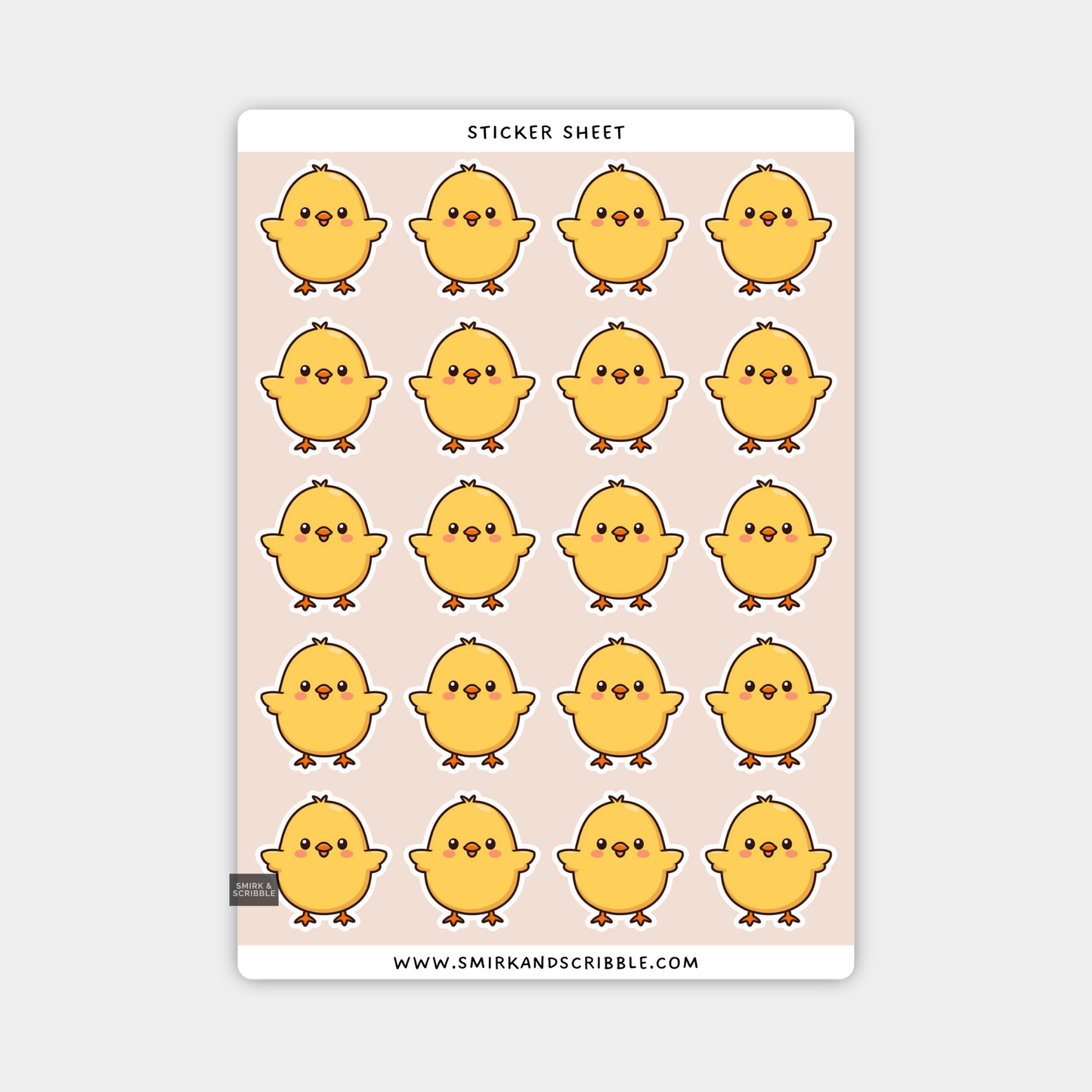Chick Sticker Sheet