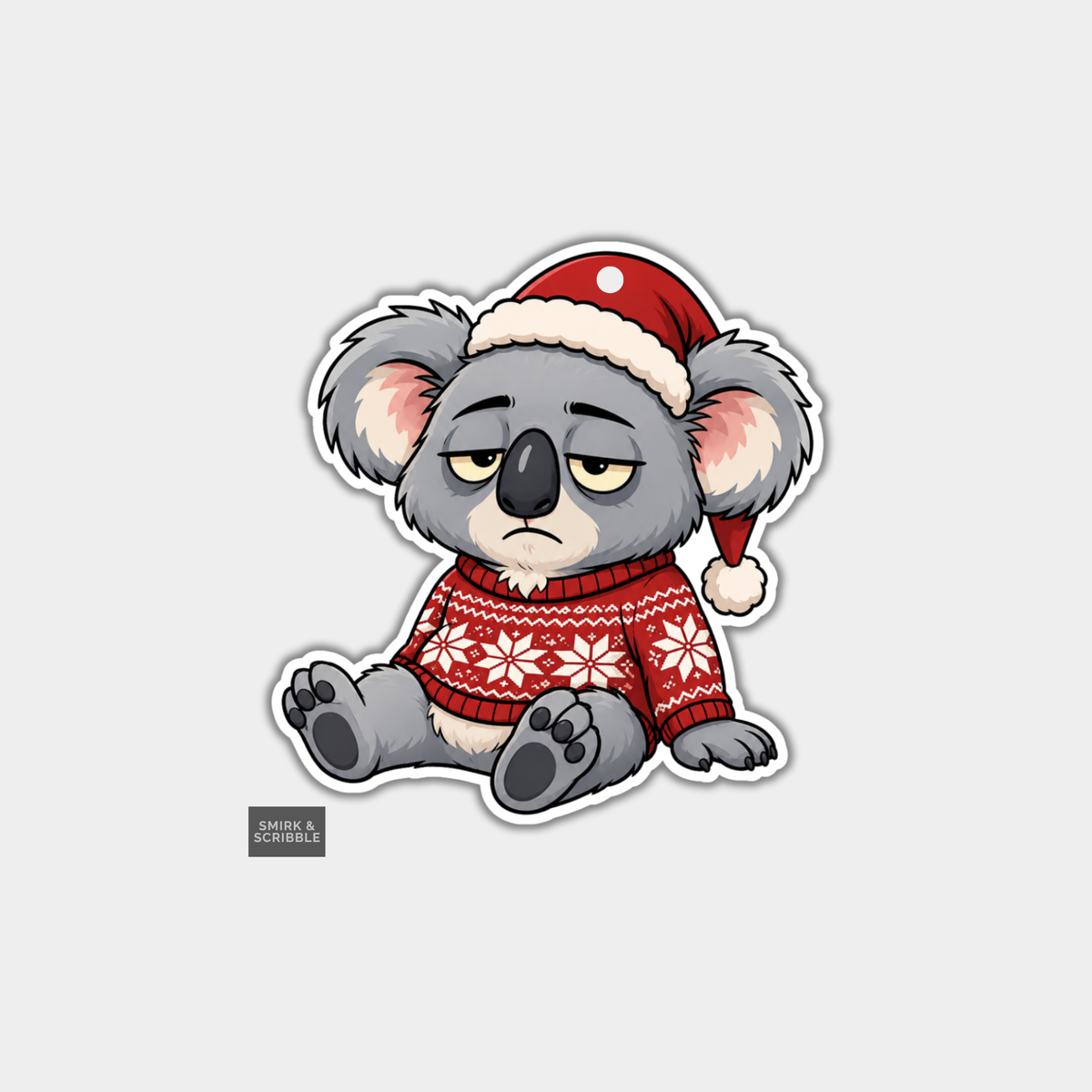 Funny Christmas Gift Tags - Cute Koala Sitting