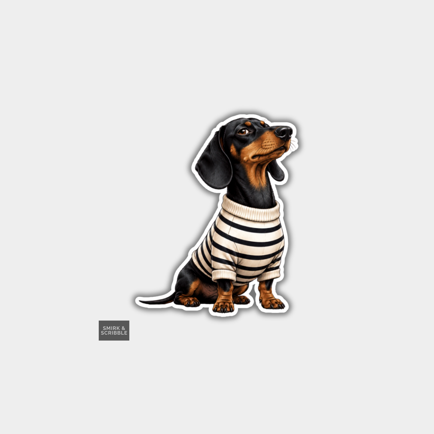 Funny Die Cut Vinyl Sticker - Dachshund Dog