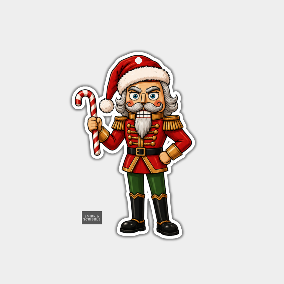 Funny Christmas Gift Tags - Nutcracker & Candy Cane