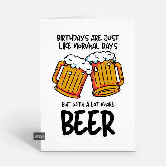 More Beer Birthday Card