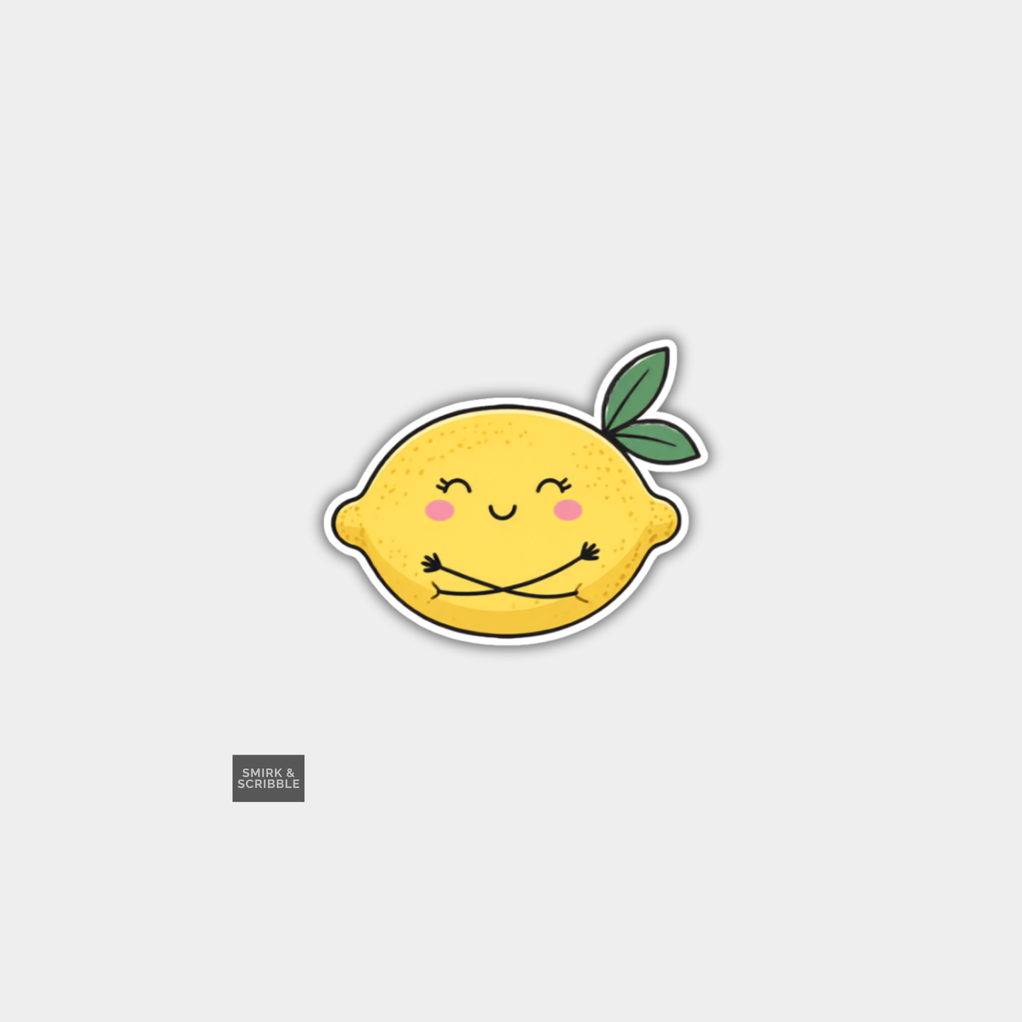Funny Die Cut Vinyl Sticker - Cute Lemon