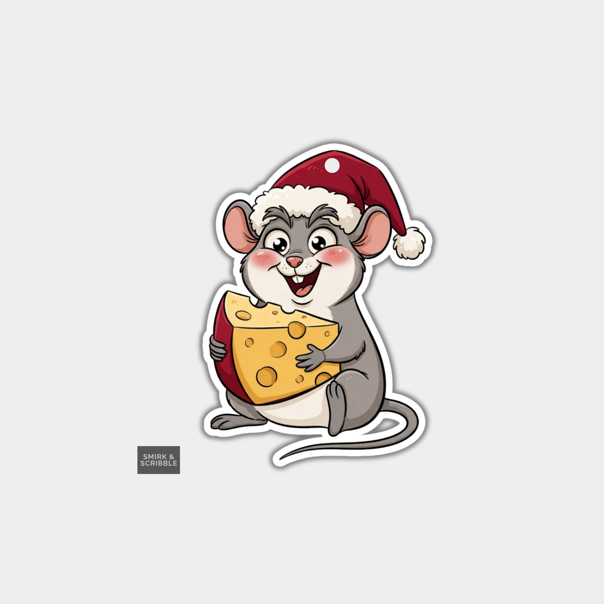 Funny Christmas Gift Tags - Mouse & Cheese