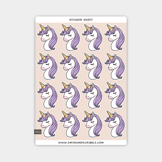 Unicorn Sticker Sheet