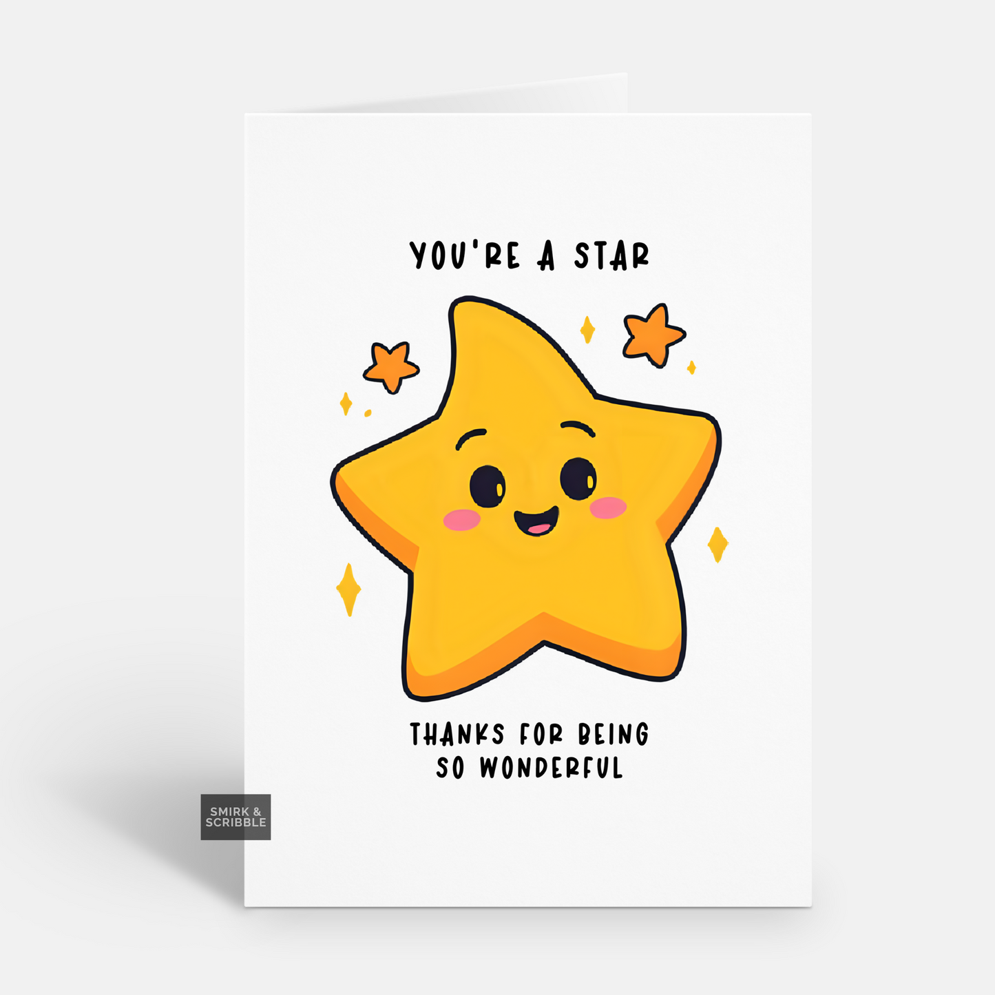 A Star Thank You Card