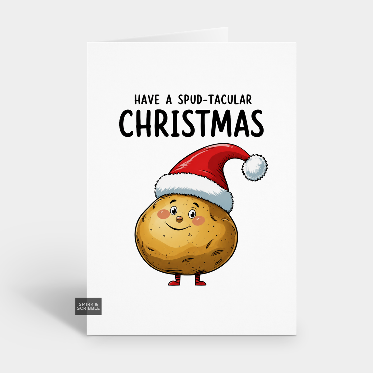 Funny Christmas Card - Potato Spud Pun