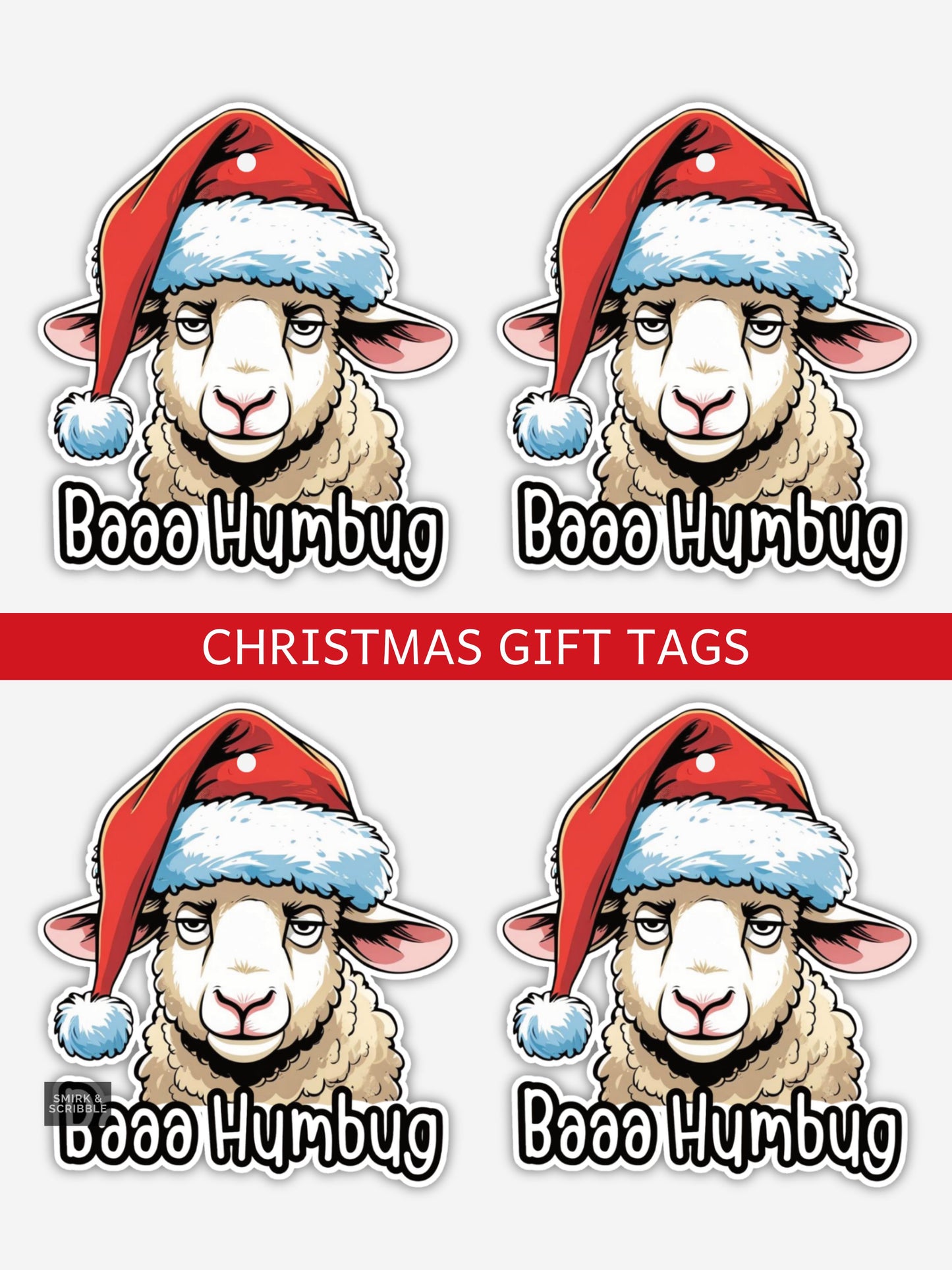Sheep Christmas Gift Tags