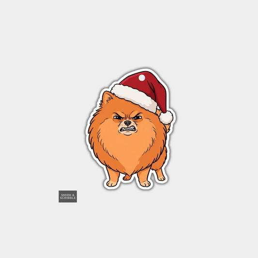 Funny Christmas Gift Tags - Angry Dog