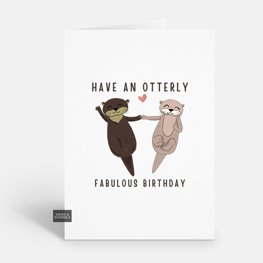 Otterly Birthday Card