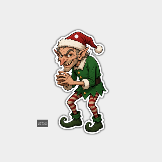 Funny Christmas Gift Tags - Weird Creepy Elf