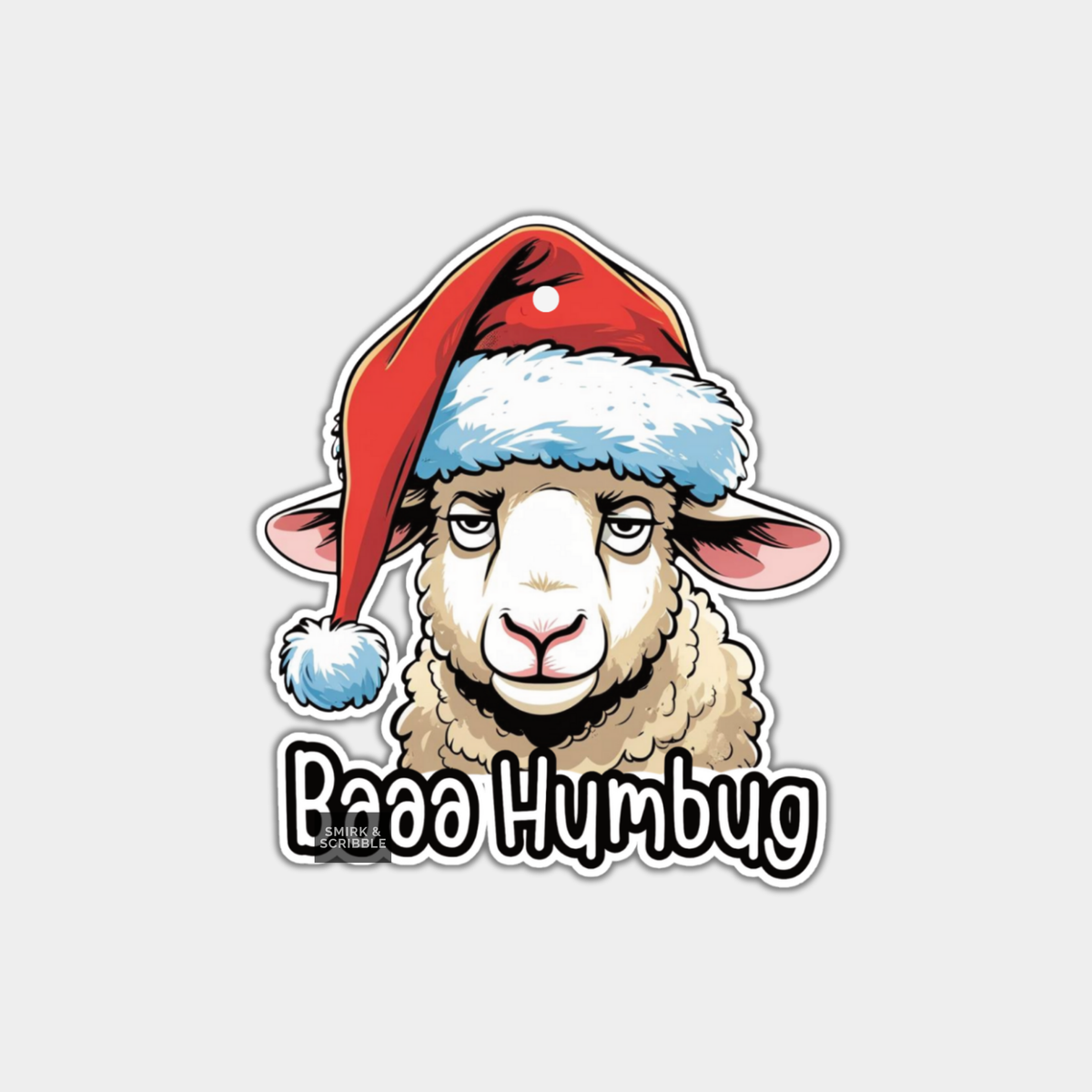 Funny Christmas Gift Tags - Grumpy Sheep Pun