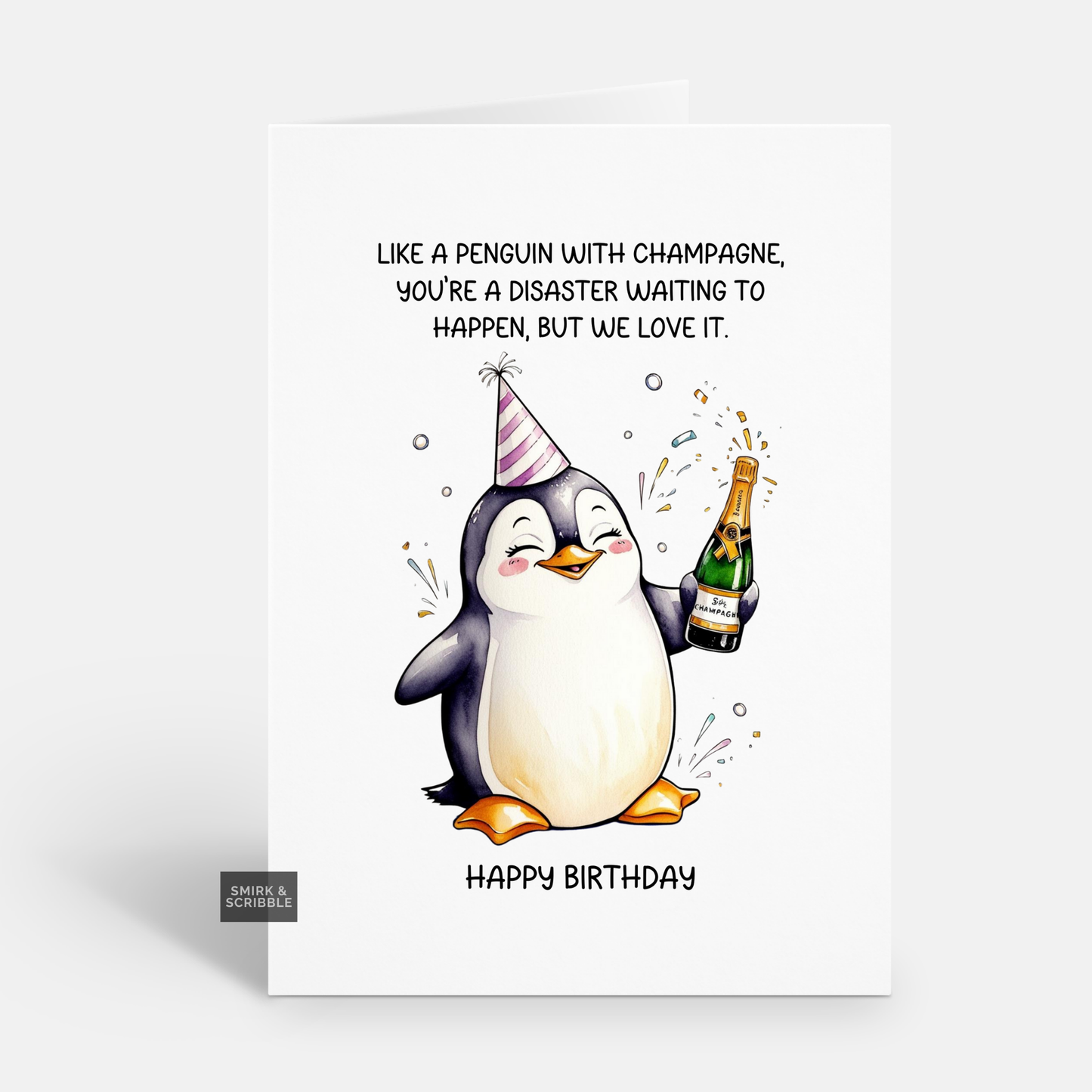 Like A Penguin Birthday Card