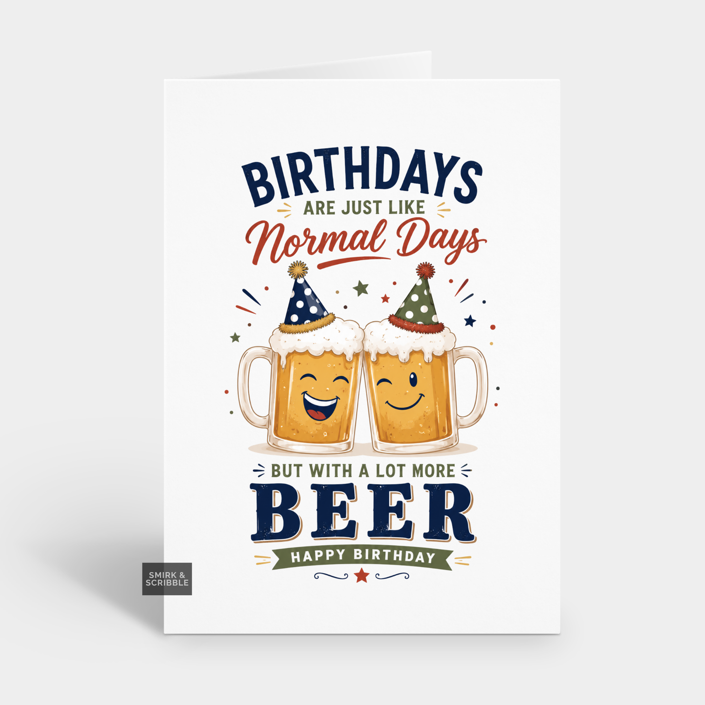 Funny Birthday Card - A Lot More Beer