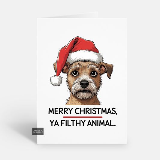Filthy Animal Christmas Card