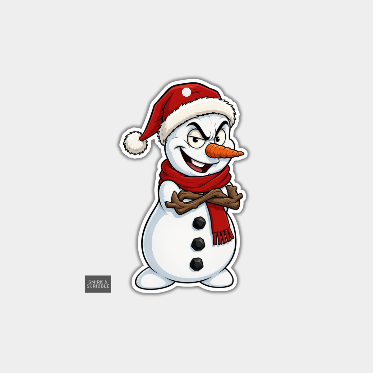 Funny Christmas Gift Tags - Cheeky Snowman