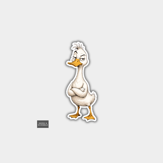 Funny Die Cut Vinyl Sticker - Fluffy Duck