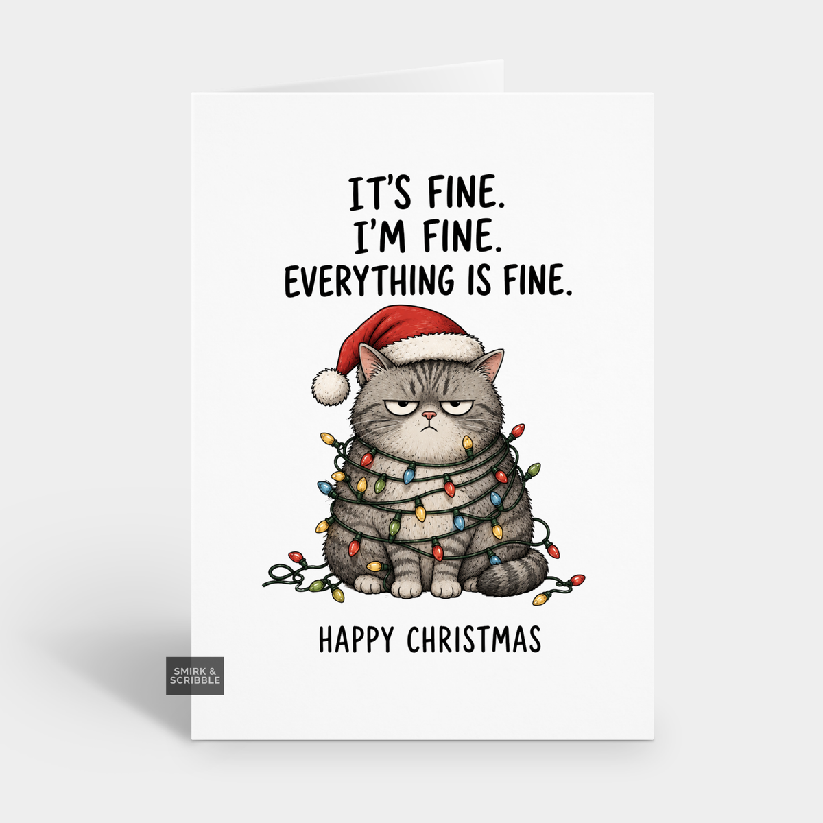 Funny Christmas Card - Grumpy Cat