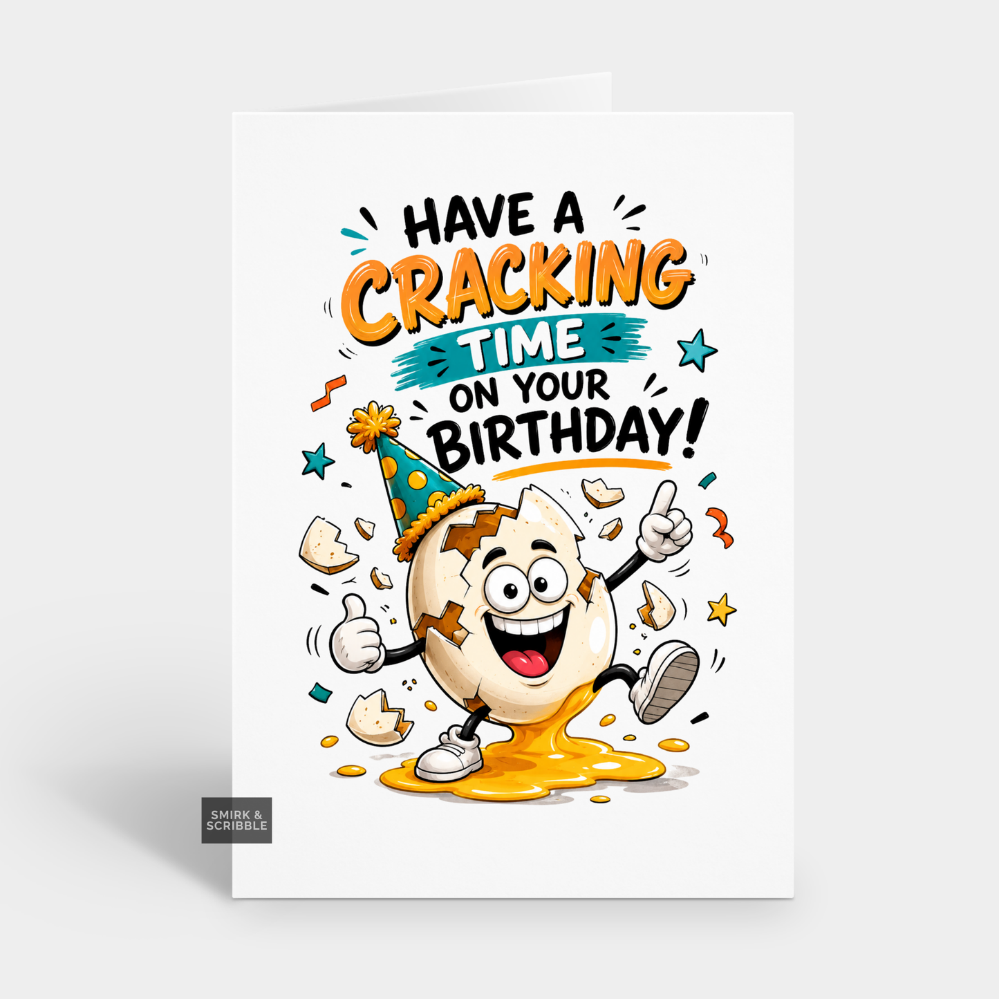 Funny Birthday Card - Cracking Time Egg