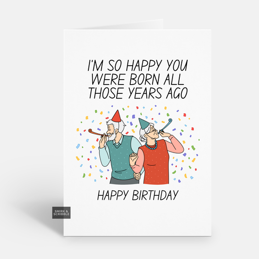 Years Ago Birthday Card