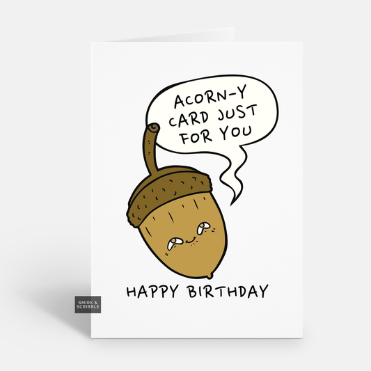 Acorn Birthday Card