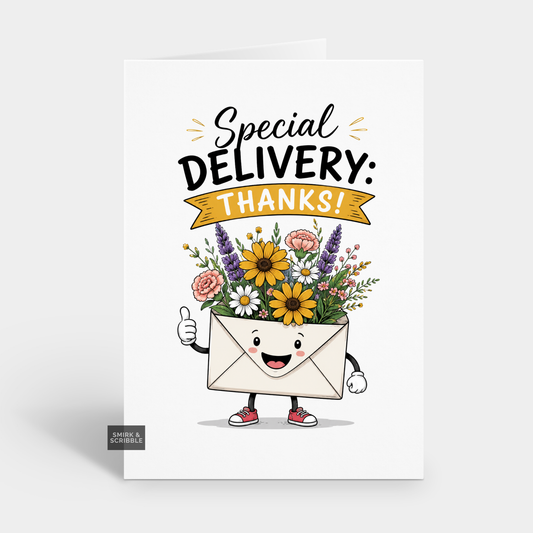 Funny Thank You Card - Special Delivery