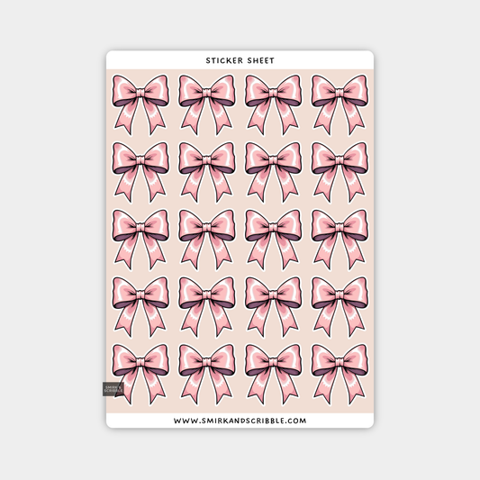 Cute Bow Sticker Sheet