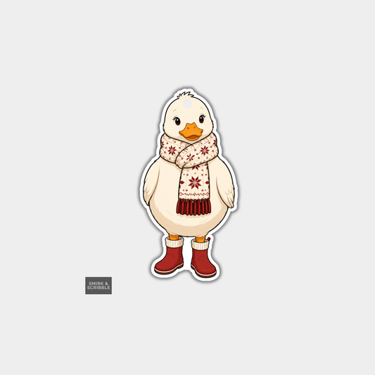 Funny Christmas Gift Tags - Cute Goose Standing