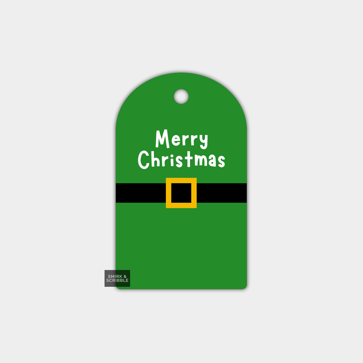 Funny Christmas Gift Tags -  Elf Costume