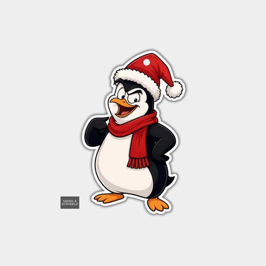Funny Christmas Gift Tags - Cheeky Penguin