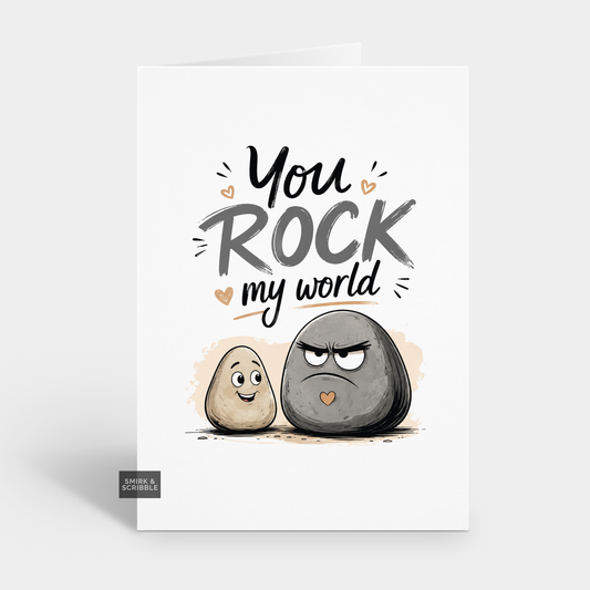 Funny Anniversary Card - You Rock