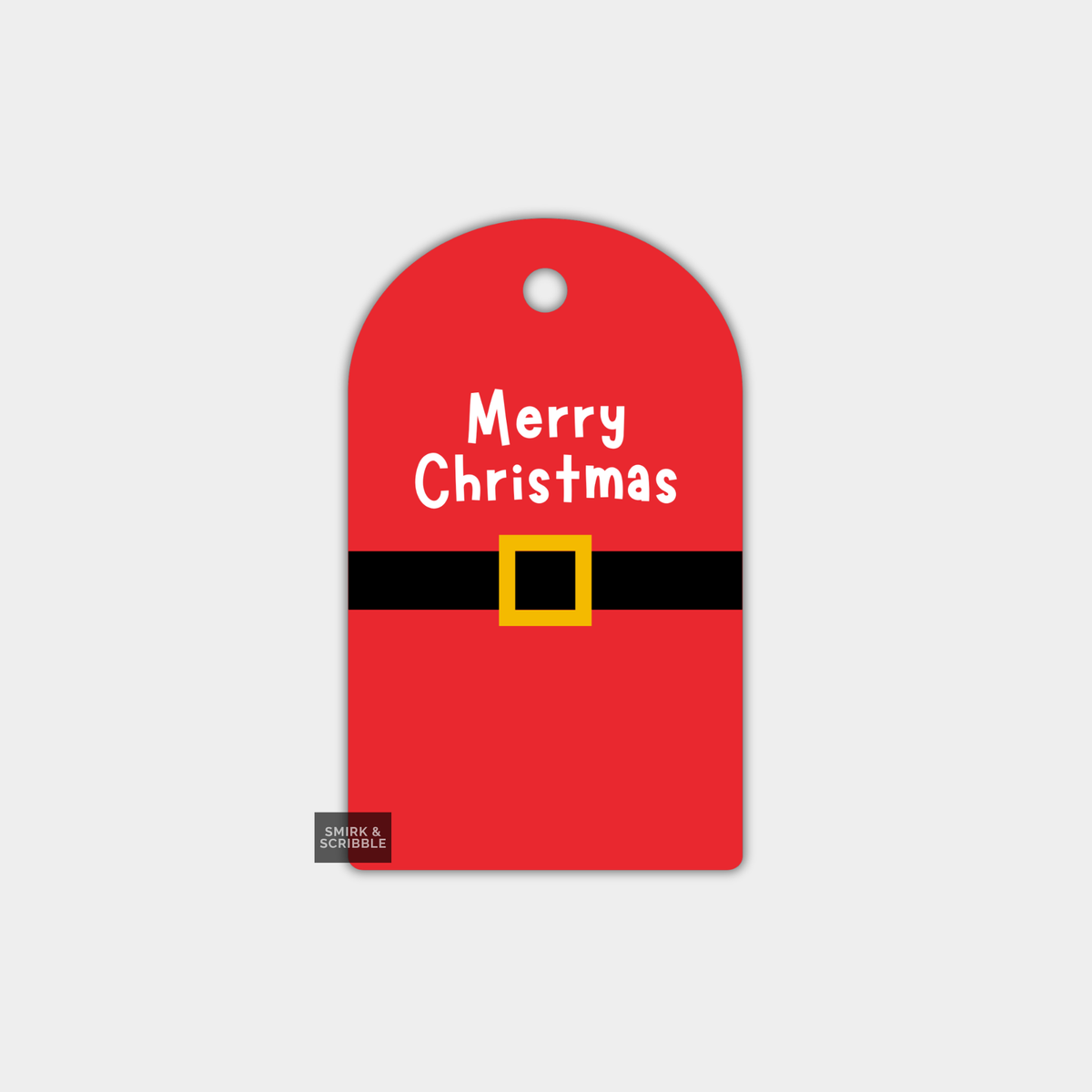 Funny Christmas Gift Tags -  Santa Costume