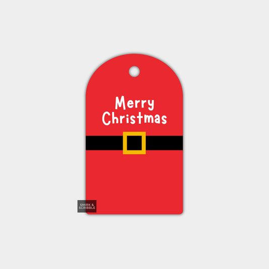 Funny Christmas Gift Tags -  Santa Costume