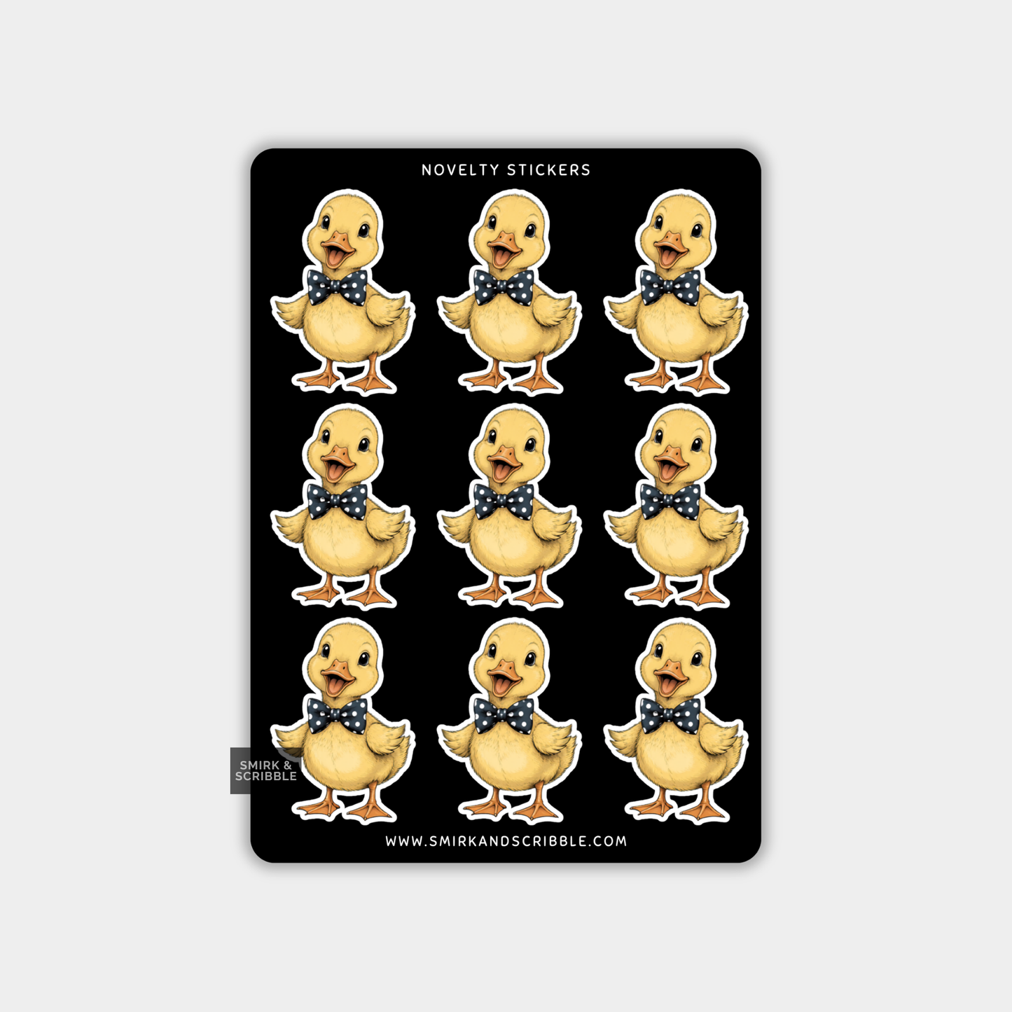 Funny Vinyl Sticker Sheet - Cute Chick