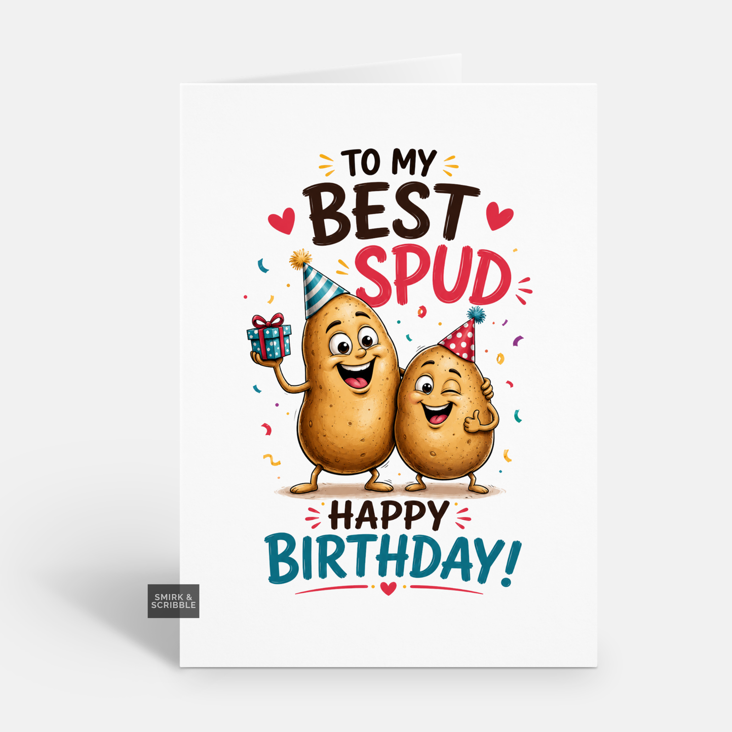 Funny Birthday Card - My Best Spud