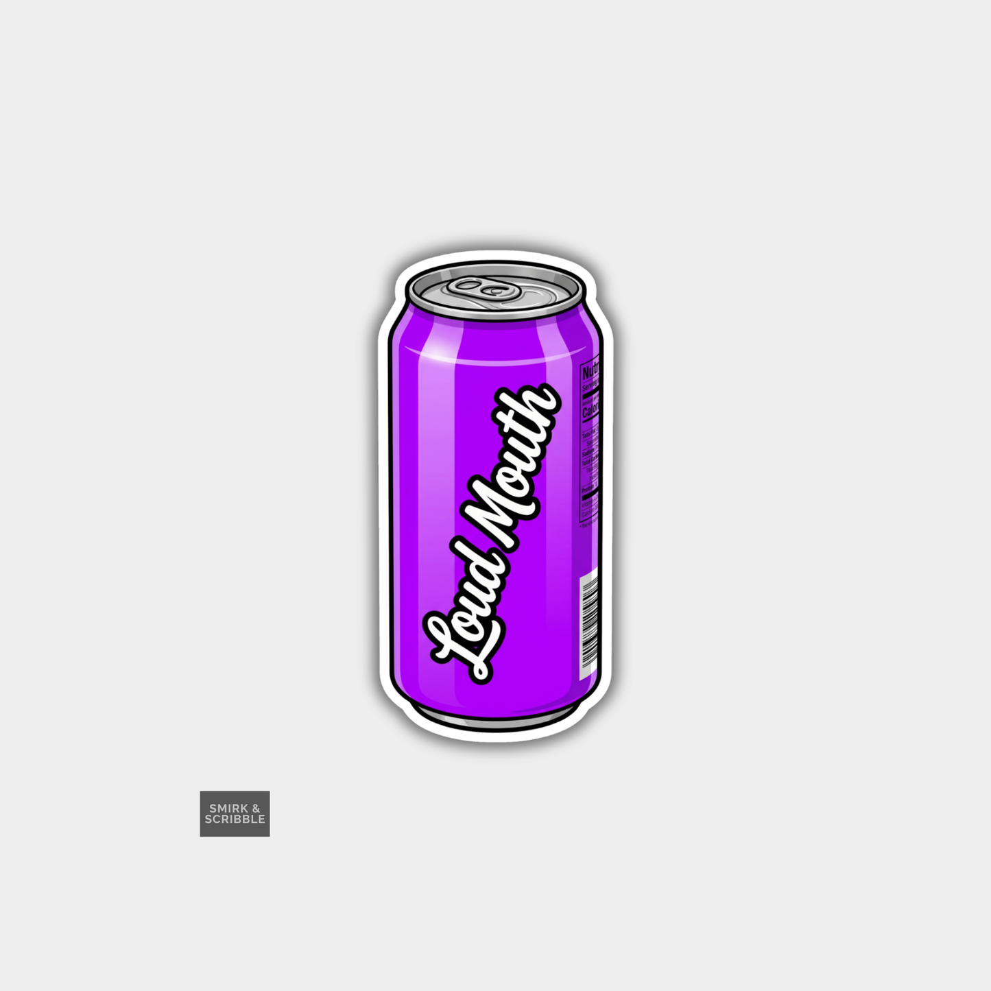 Funny Snarky Soda Can Vinyl Sticker - Loud Mouth