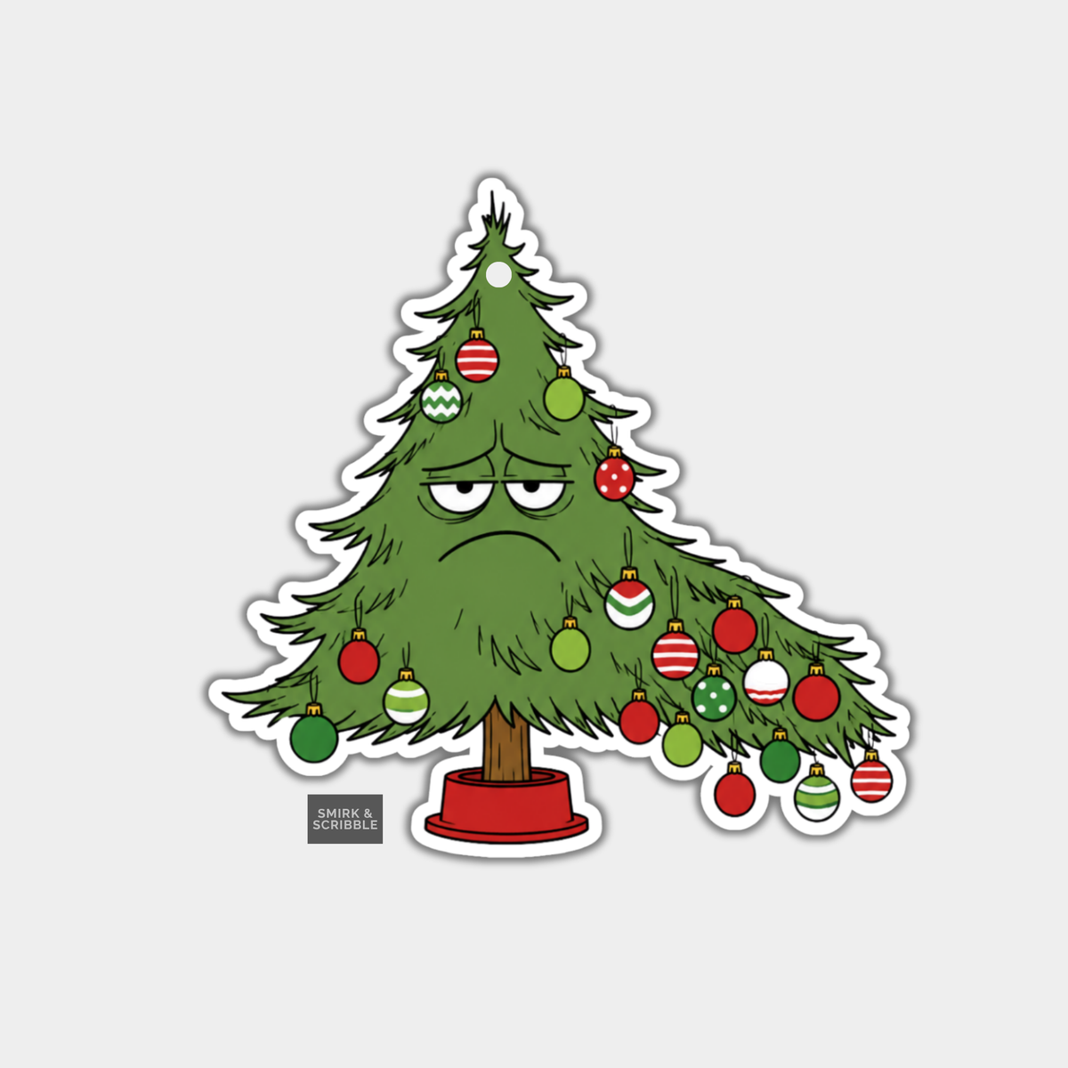 Funny Christmas Gift Tags - Sad Xmas Tree
