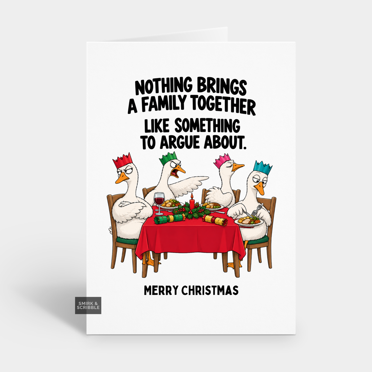 Funny Christmas Card - Family Together