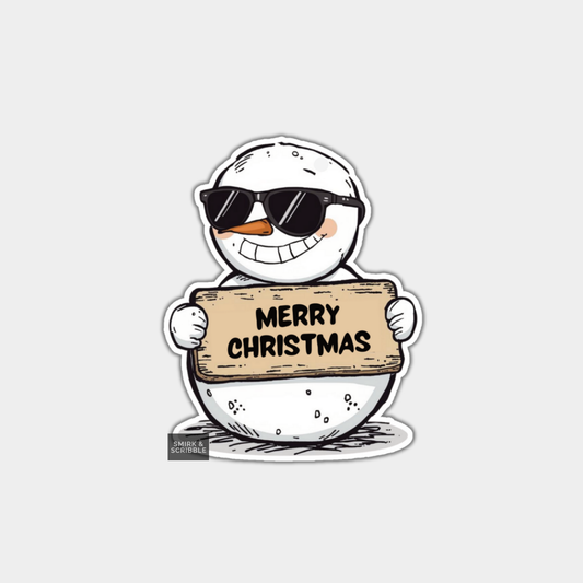 Funny Christmas Gift Tags - Happy Snowman