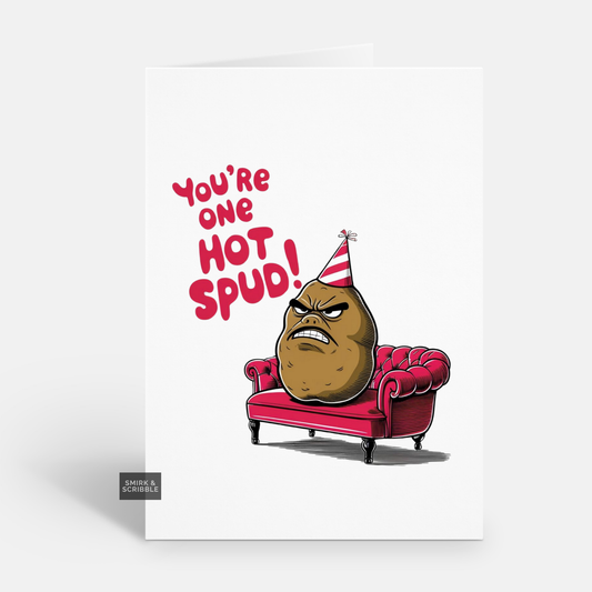 Hot Spud Anniversary Card