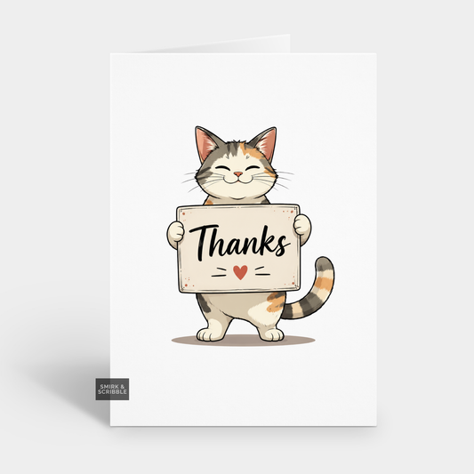Cat Thank You Card