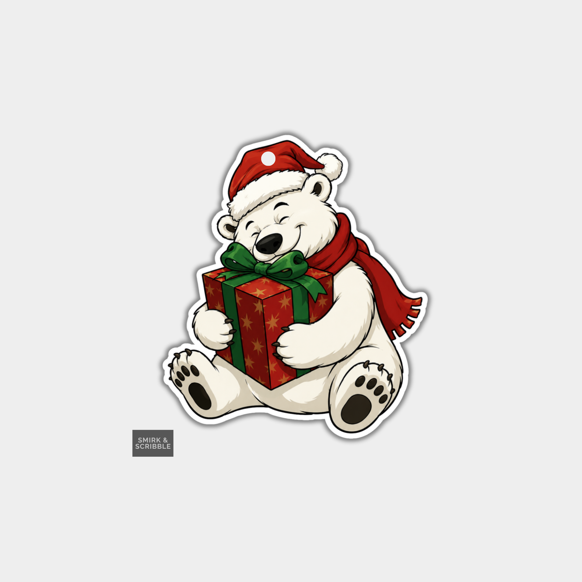 Funny Christmas Gift Tags - Cute Polar Bear