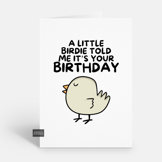 Little Birdie Birthday Card