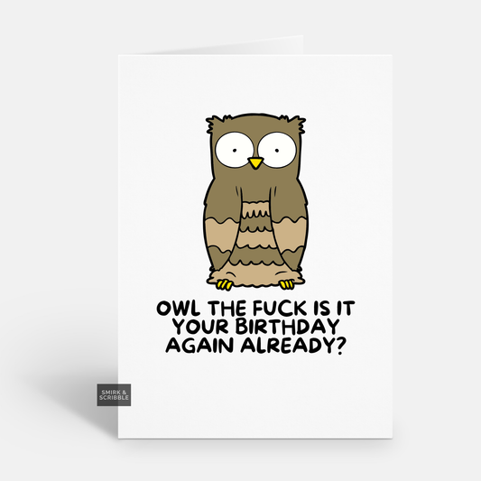 Owl Birthday Card