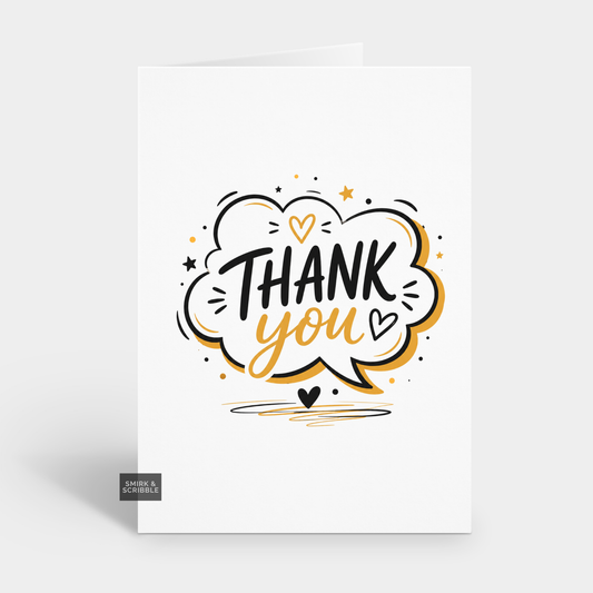 Speech Bubble Thank You Card