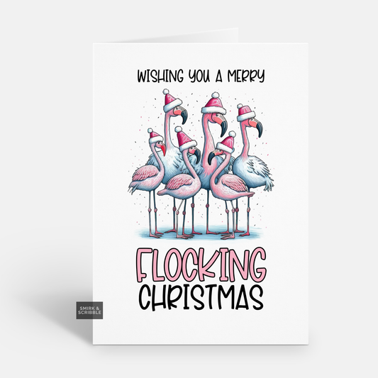 Flamingo Christmas Card