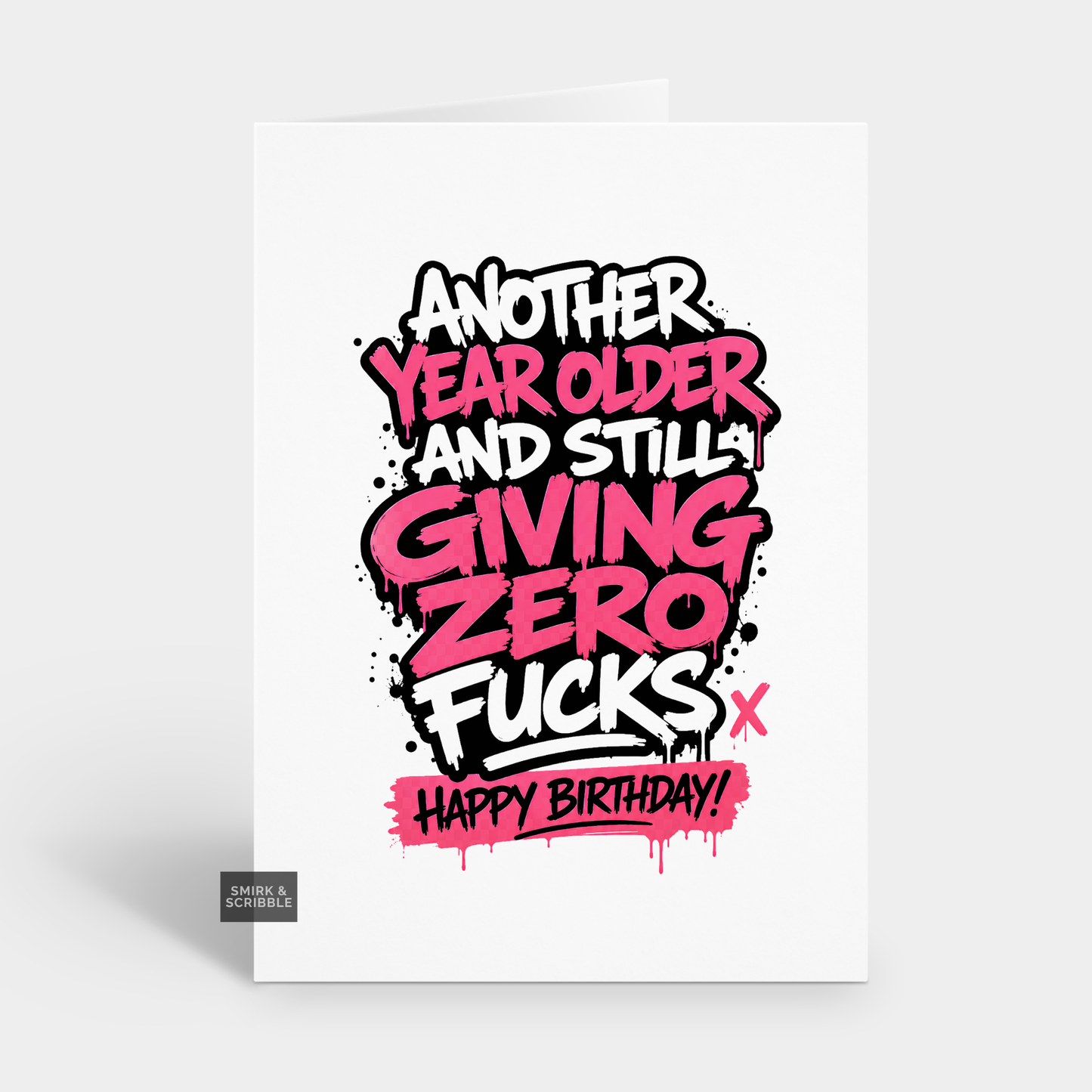 Funny Birthday Card - Zero Fucks