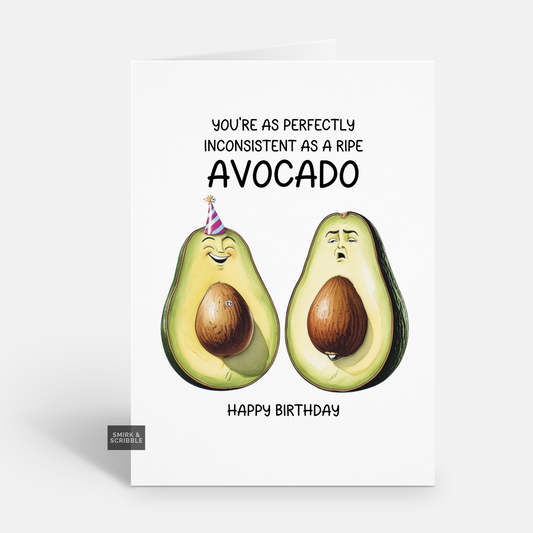 Ripe Avocado Birthday Card